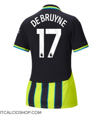 Manchester City Kevin De Bruyne #17 Seconda Maglia Femmina 2024-25 Manica Corta